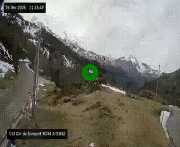 <h2>Webcam au col du Somport, côté français, sur la N134, dans les Pyrénées, en direction de l'Espagne, à 1632 mètres d'altitude</h2>