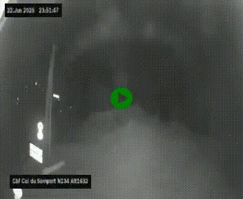 Webcam au col du Somport, côté français, sur la N134, dans les Pyrénées, en direction de l'Espagne, à 1632 mètres d'altitude