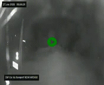 Webcam au col du Somport, côté français, sur la N134, dans les Pyrénées, en direction de l'Espagne, à 1632 mètres d'altitude