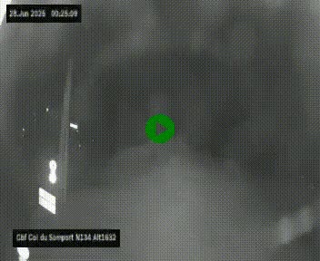 Webcam au col du Somport, côté français, sur la N134, dans les Pyrénées, en direction de l'Espagne, à 1632 mètres d'altitude