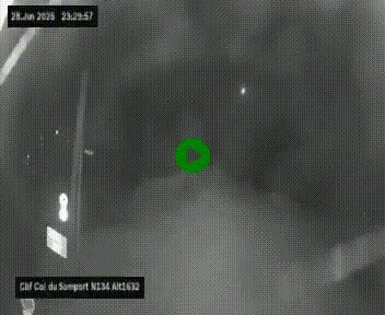 Webcam au col du Somport, côté français, sur la N134, dans les Pyrénées, en direction de l'Espagne, à 1632 mètres d'altitude