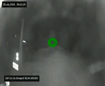 Webcam au col du Somport, côté français, sur la N134, dans les Pyrénées, en direction de l'Espagne, à 1632 mètres d'altitude