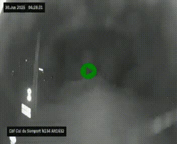 Webcam au col du Somport, côté français, sur la N134, dans les Pyrénées, en direction de l'Espagne, à 1632 mètres d'altitude