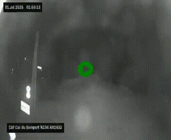 Webcam au col du Somport, côté français, sur la N134, dans les Pyrénées, en direction de l'Espagne, à 1632 mètres d'altitude