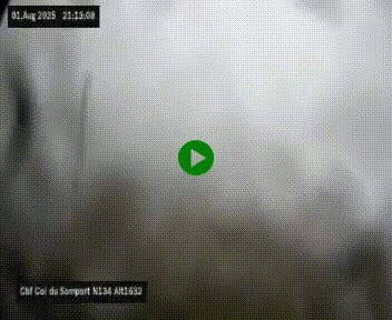 Webcam au col du Somport, côté français, sur la N134, dans les Pyrénées, en direction de l'Espagne, à 1632 mètres d'altitude