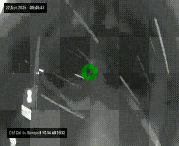 Webcam au col du Somport, côté français, sur la N134, dans les Pyrénées, en direction de l'Espagne, à 1632 mètres d'altitude