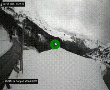 <h2>Webcam au col du Somport, côté français, sur la N134, dans les Pyrénées, en direction de l'Espagne, à 1632 mètres d'altitude</h2>