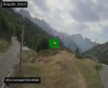 <h2>Webcam au col du Somport, côté français, sur la N134, dans les Pyrénées, en direction de l'Espagne, à 1632 mètres d'altitude</h2>