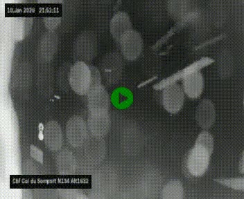 Webcam au col du Somport, côté français, sur la N134, dans les Pyrénées, en direction de l'Espagne, à 1632 mètres d'altitude