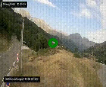 <h2>Webcam au col du Somport, côté français, sur la N134, dans les Pyrénées, en direction de l'Espagne, à 1632 mètres d'altitude</h2>