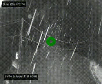 <h2>Webcam au col du Somport, côté français, sur la N134, dans les Pyrénées, en direction de l'Espagne, à 1632 mètres d'altitude</h2>