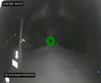 <h2>Webcam au col du Somport, côté français, sur la N134, dans les Pyrénées, en direction de l'Espagne, à 1632 mètres d'altitude</h2>