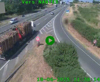 Webcam autoroute A10 au nord de Poitiers et à la jonction avec la N147