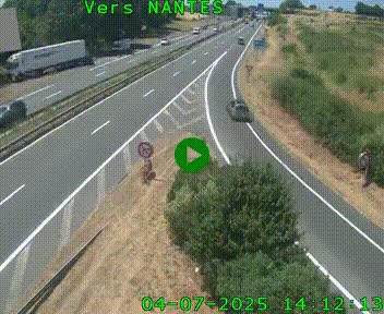<h2>Webcam N147 au nord de Poitiers et à la jonction avec la A10</h2>