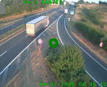 Webcam N147 au nord de Poitiers et à la jonction avec la A10