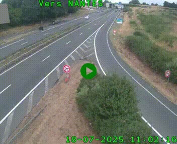 <h2>Webcam N147 au nord de Poitiers et à la jonction avec la A10</h2>