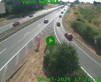 <h2>Webcam N147 au nord de Poitiers et à la jonction avec la A10</h2>