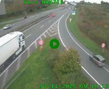 <h2>Webcam N147 au nord de Poitiers et à la jonction avec la A10</h2>