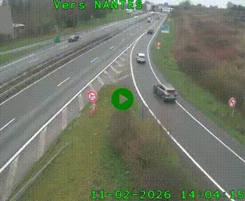 Webcam N147 au nord de Poitiers et à la jonction avec la A10
