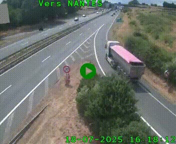 <h2>Webcam N147 au nord de Poitiers et à la jonction avec la A10</h2>