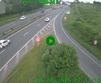 Webcam N147 au nord de Poitiers et à la jonction avec la A10