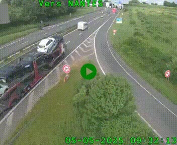 Webcam N147 au nord de Poitiers et à la jonction avec la A10
