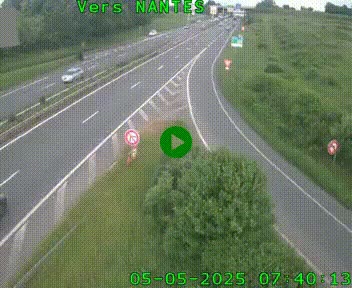Webcam N147 au nord de Poitiers et à la jonction avec la A10