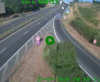 <h2>Webcam N147 au nord de Poitiers et à la jonction avec la A10</h2>