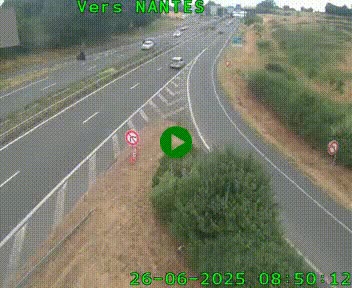 <h2>Webcam N147 au nord de Poitiers et à la jonction avec la A10</h2>