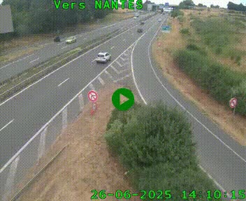 <h2>Webcam N147 au nord de Poitiers et à la jonction avec la A10</h2>