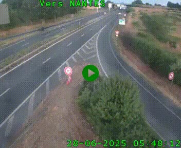 <h2>Webcam N147 au nord de Poitiers et à la jonction avec la A10</h2>