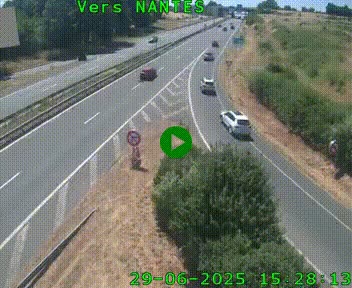 <h2>Webcam N147 au nord de Poitiers et à la jonction avec la A10</h2>