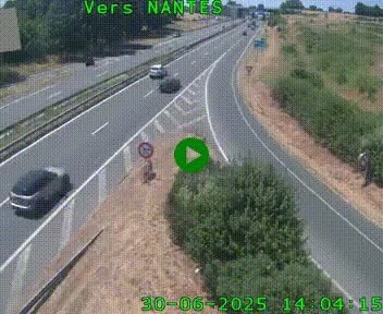<h2>Webcam N147 au nord de Poitiers et à la jonction avec la A10</h2>