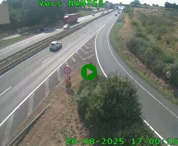 <h2>Webcam N147 au nord de Poitiers et à la jonction avec la A10</h2>