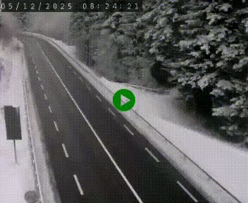 Webcam routière sur la N122 au niveau du Tunnel du Lioran. Vue de l'entrée côté Murat