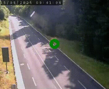 Webcam routière sur la N122 au niveau du Tunnel du Lioran. Vue de l'entrée côté Murat