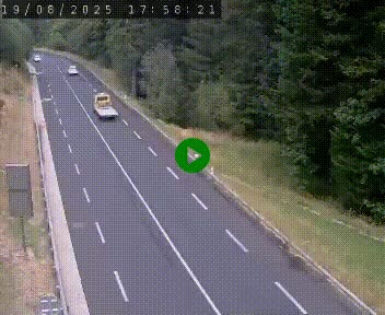 Webcam routière sur la N122 au niveau du Tunnel du Lioran. Vue de l'entrée côté Murat