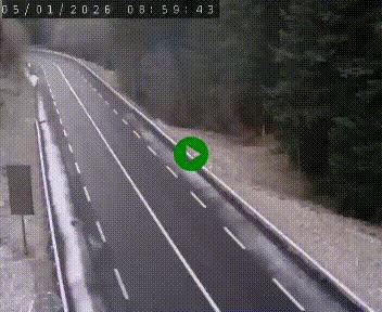 Webcam routière sur la N122 au niveau du Tunnel du Lioran. Vue de l'entrée côté Murat