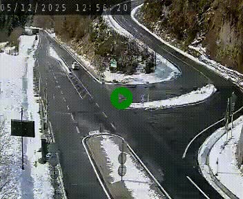 Webcam routière sur la N122 au niveau du Tunnel du Lioran. Vue de l'entrée côté Aurillac.