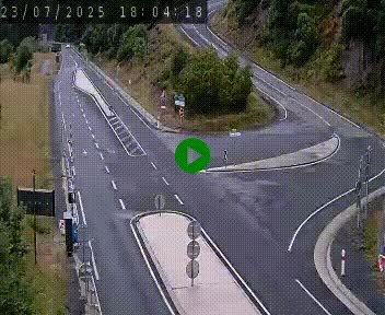 Webcam routière sur la N122 au niveau du Tunnel du Lioran. Vue de l'entrée côté Aurillac.