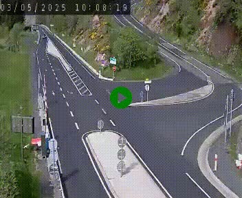 Webcam routière sur la N122 au niveau du Tunnel du Lioran. Vue de l'entrée côté Aurillac.