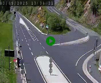 Webcam routière sur la N122 au niveau du Tunnel du Lioran. Vue de l'entrée côté Aurillac.