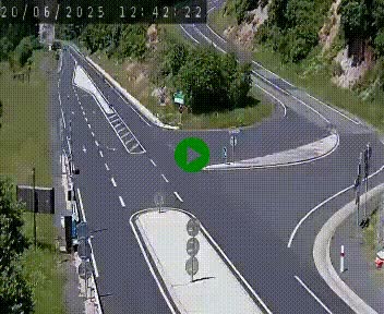 Webcam routière sur la N122 au niveau du Tunnel du Lioran. Vue de l'entrée côté Aurillac.