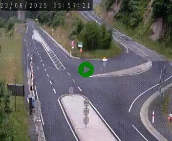 Webcam routière sur la N122 au niveau du Tunnel du Lioran. Vue de l'entrée côté Aurillac.