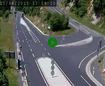 Webcam routière sur la N122 au niveau du Tunnel du Lioran. Vue de l'entrée côté Aurillac.