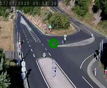 Webcam routière sur la N122 au niveau du Tunnel du Lioran. Vue de l'entrée côté Aurillac.