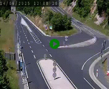 Webcam routière sur la N122 au niveau du Tunnel du Lioran. Vue de l'entrée côté Aurillac.