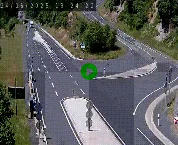 Webcam routière sur la N122 au niveau du Tunnel du Lioran. Vue de l'entrée côté Aurillac.