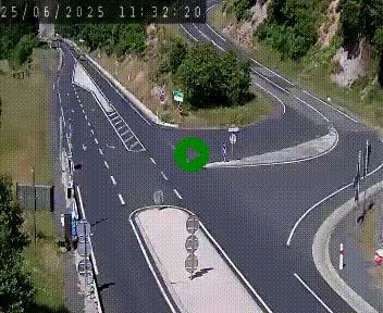 Webcam routière sur la N122 au niveau du Tunnel du Lioran. Vue de l'entrée côté Aurillac.