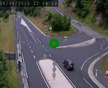 Webcam routière sur la N122 au niveau du Tunnel du Lioran. Vue de l'entrée côté Aurillac.